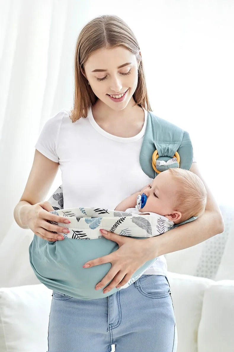 Cotton Wrap Sling Baby Carrier with Safety Ring